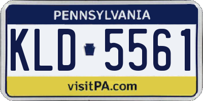 PA license plate KLD5561