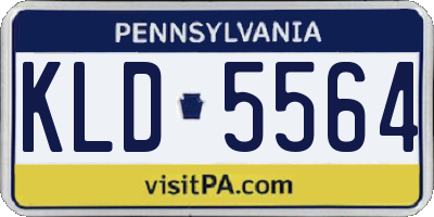 PA license plate KLD5564