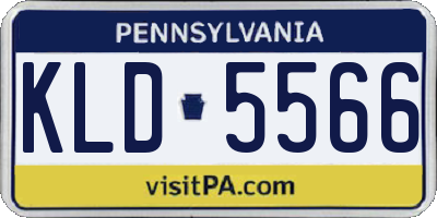 PA license plate KLD5566