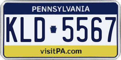 PA license plate KLD5567