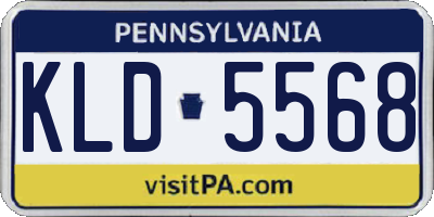 PA license plate KLD5568