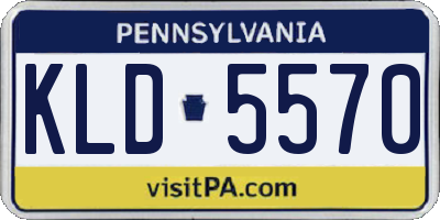 PA license plate KLD5570