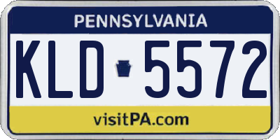 PA license plate KLD5572