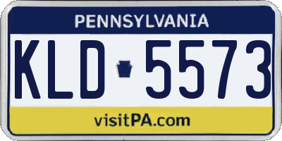 PA license plate KLD5573