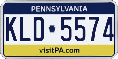 PA license plate KLD5574