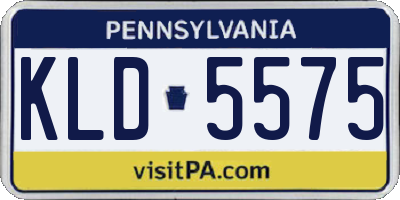 PA license plate KLD5575
