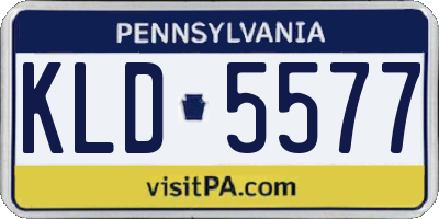 PA license plate KLD5577