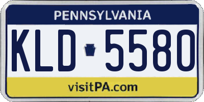 PA license plate KLD5580