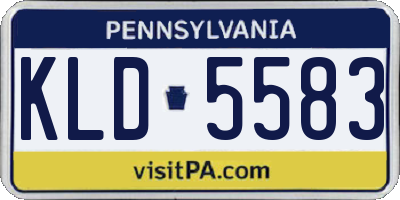 PA license plate KLD5583