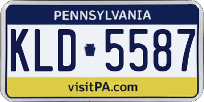 PA license plate KLD5587