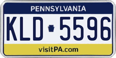 PA license plate KLD5596