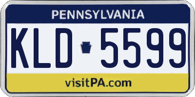 PA license plate KLD5599