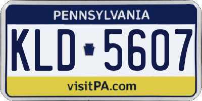 PA license plate KLD5607