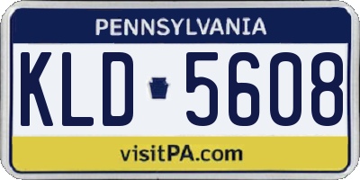 PA license plate KLD5608