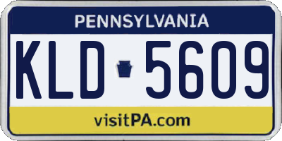 PA license plate KLD5609