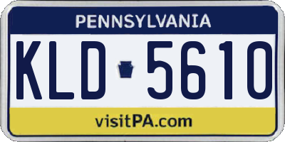 PA license plate KLD5610