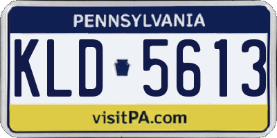 PA license plate KLD5613