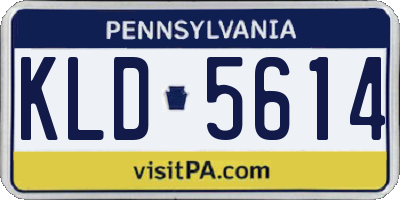 PA license plate KLD5614