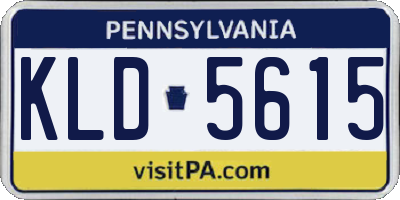 PA license plate KLD5615