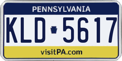 PA license plate KLD5617