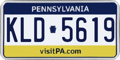 PA license plate KLD5619
