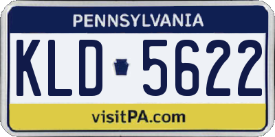 PA license plate KLD5622