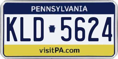 PA license plate KLD5624
