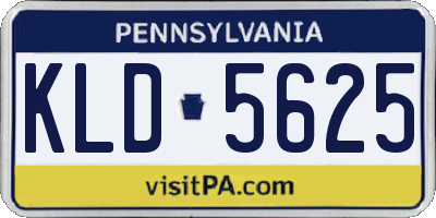 PA license plate KLD5625
