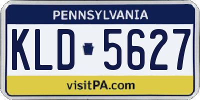 PA license plate KLD5627