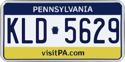 PA license plate KLD5629