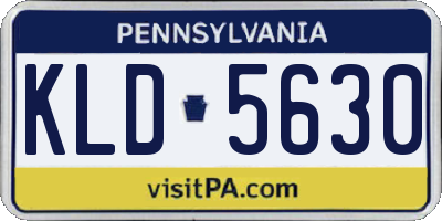 PA license plate KLD5630