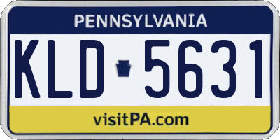 PA license plate KLD5631
