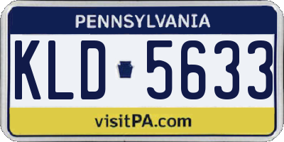 PA license plate KLD5633