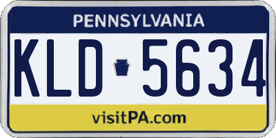 PA license plate KLD5634