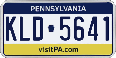 PA license plate KLD5641