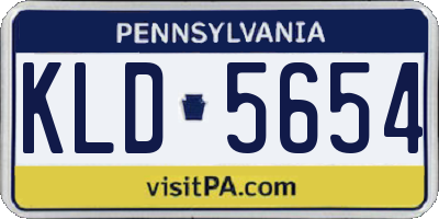 PA license plate KLD5654