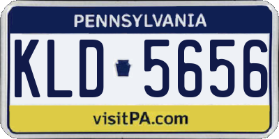 PA license plate KLD5656