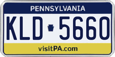 PA license plate KLD5660