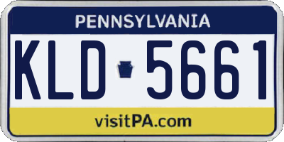PA license plate KLD5661