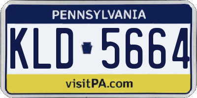 PA license plate KLD5664