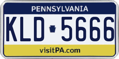 PA license plate KLD5666