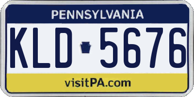 PA license plate KLD5676