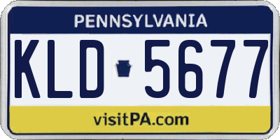 PA license plate KLD5677