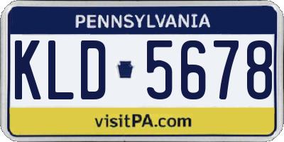 PA license plate KLD5678