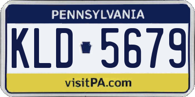 PA license plate KLD5679