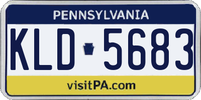 PA license plate KLD5683