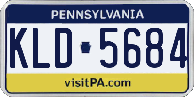 PA license plate KLD5684