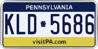PA license plate KLD5686