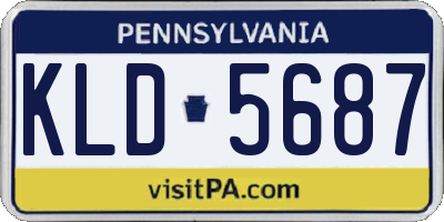 PA license plate KLD5687