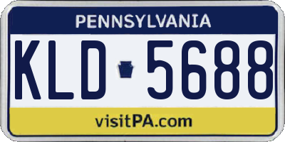 PA license plate KLD5688